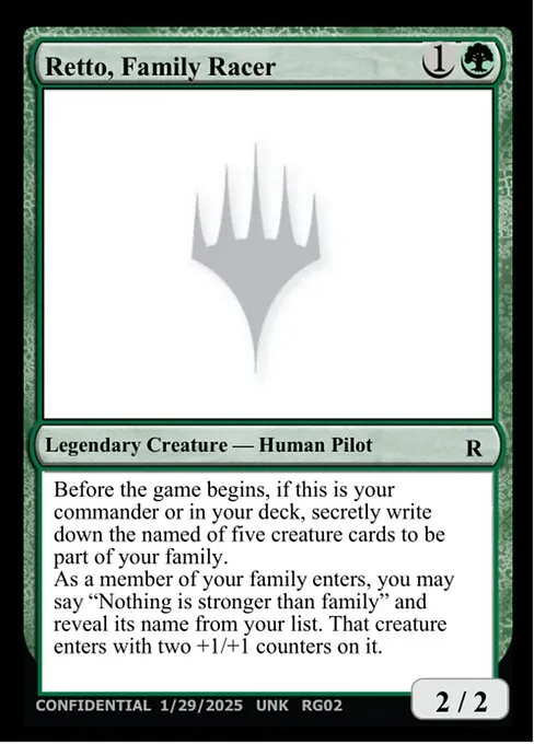 Retto, Family Racer