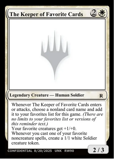 The Keeper of Favorite Cards
